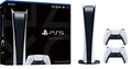 PlayStation 5 Digital Version Console with 2 Wireless Controllers - White Z86038