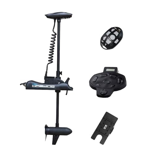 Black 12V 55lbs 48 inch Bow Mount Electric Trolling Motor with Foot Control X877