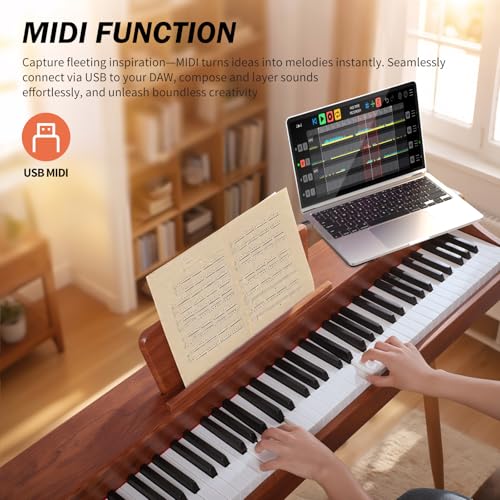 88-Key Weighted Action Digital Piano with Triple Pedal J74071
