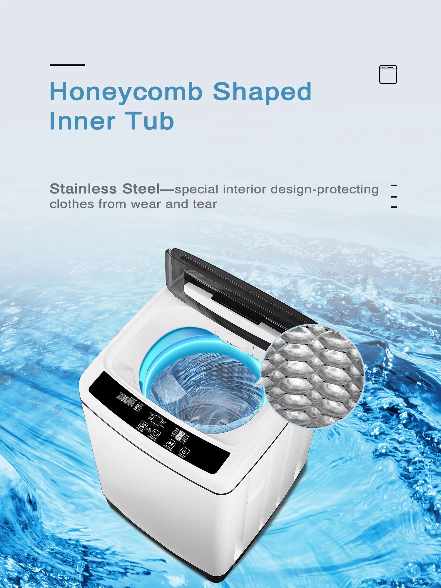 Compact 1.5 Cu.Ft Full Automatic Washer with Drain Pump, White N24585