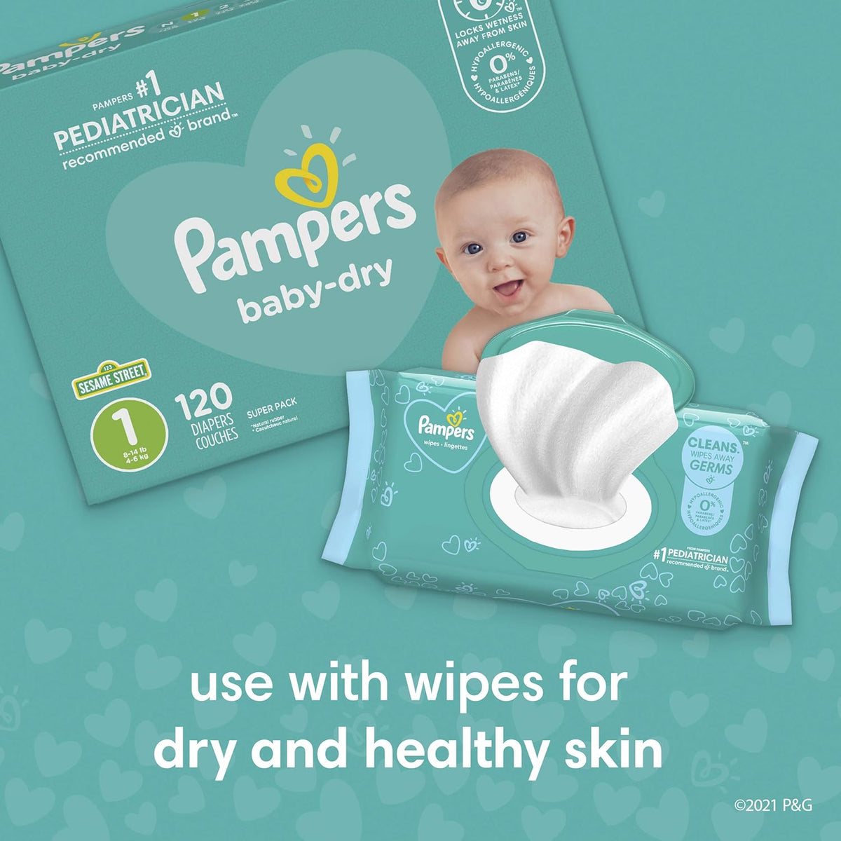 Size 4 Baby Dry Diapers, 28 Count Z260565