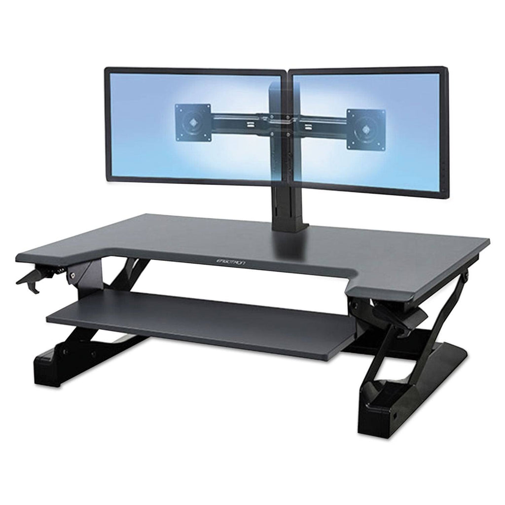 Black Sit-Stand Desktop Workstation E785