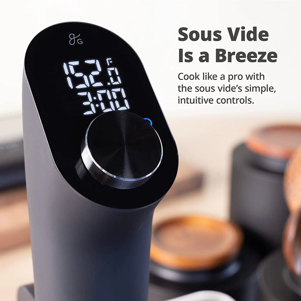 1100 Watt Sous Vide Cooker with Plastic Container, Lid, and Neoprene Sleeve C221215