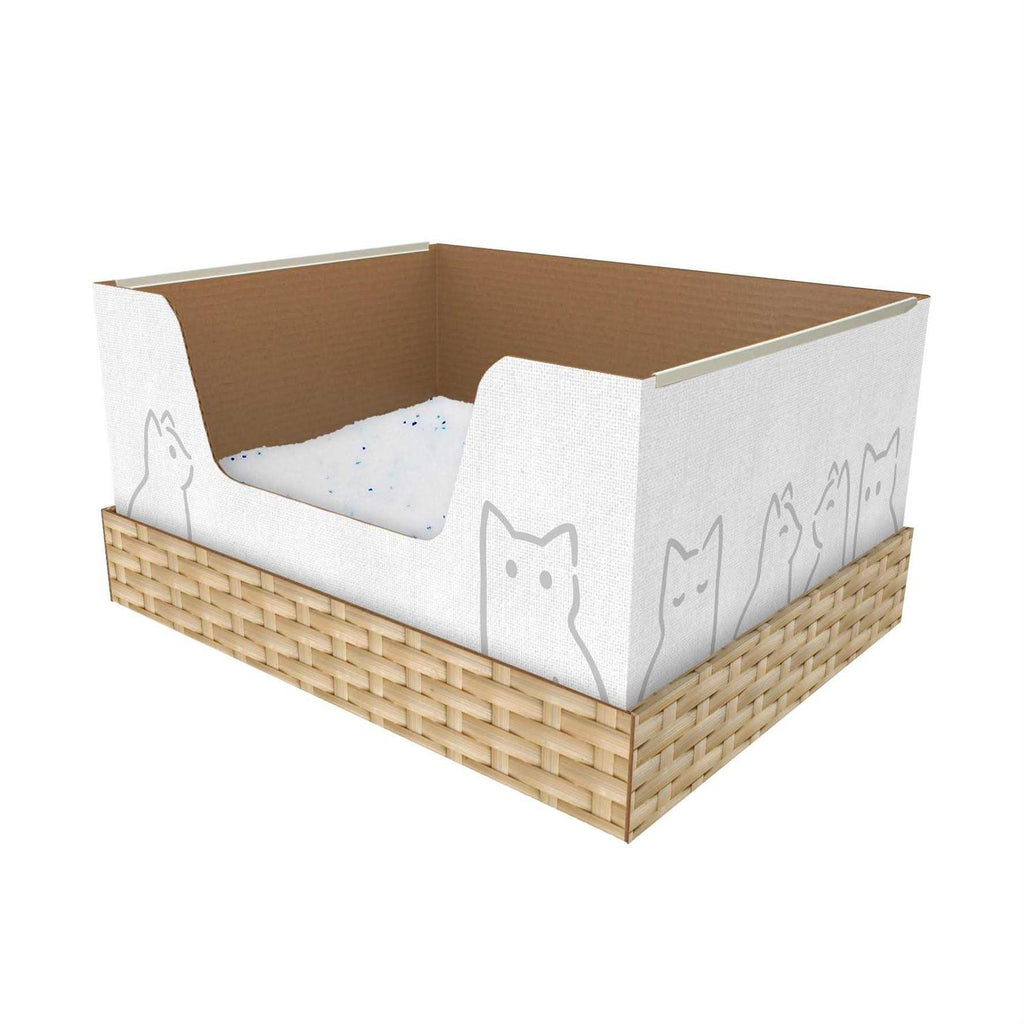 Fine-Grain Silica Litter with Disposable Cat Litter Box P38685
