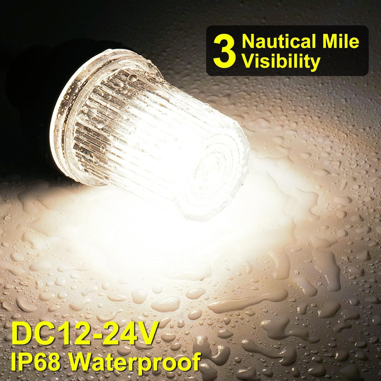 12 Inch LED Fold Down Boat Anchor Light Navigation Lamp Waterproof P8364
