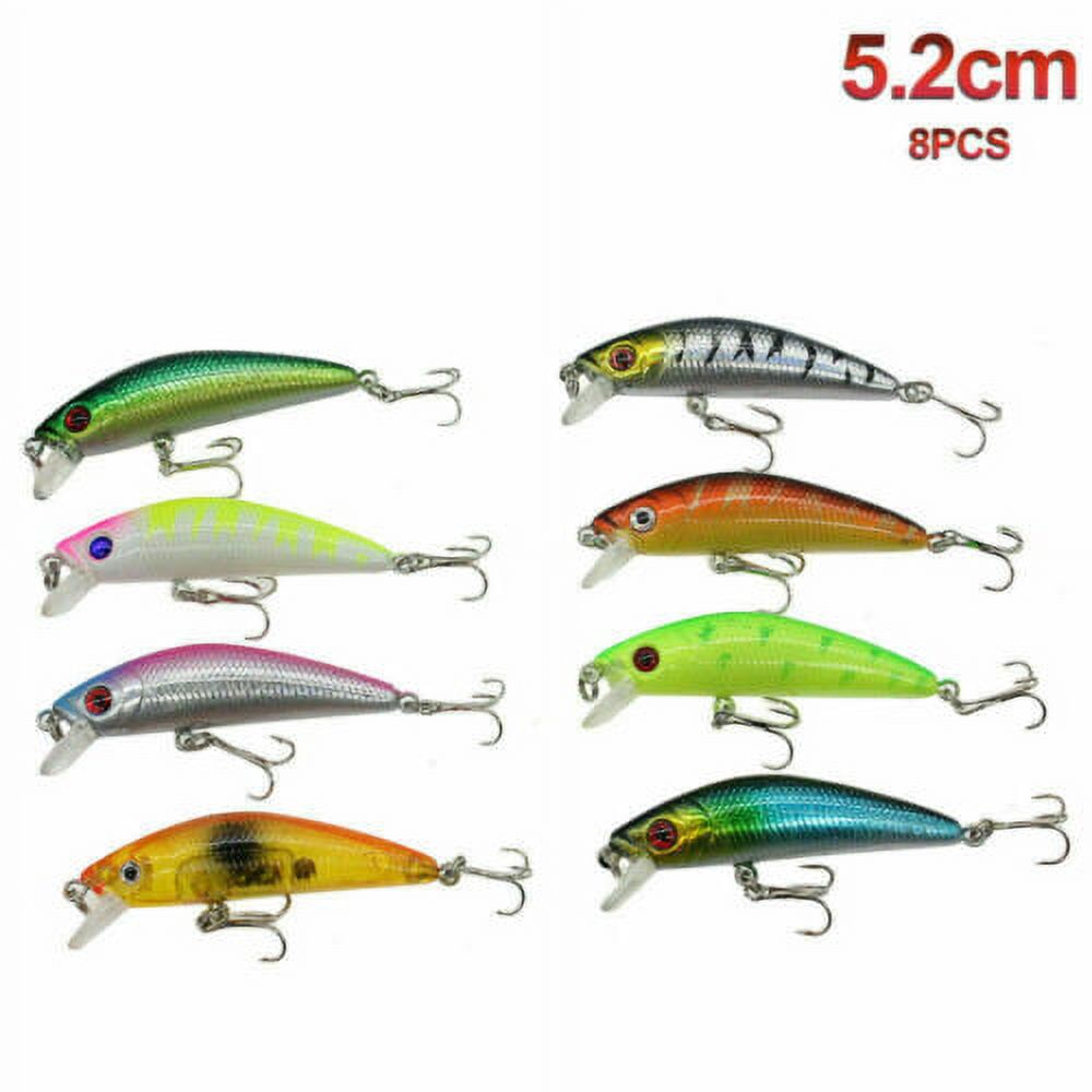 56 Pcs Mixed Minnow Fishing Lures Bass Baits Crankbaits Tackle K791903