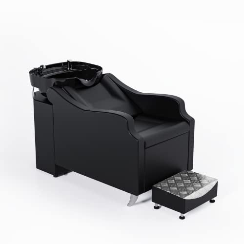 Shampoo Backwash Unit with Large Porcelain Bowl Salon Sink Hair Wash Chair Shampoo Station K56230