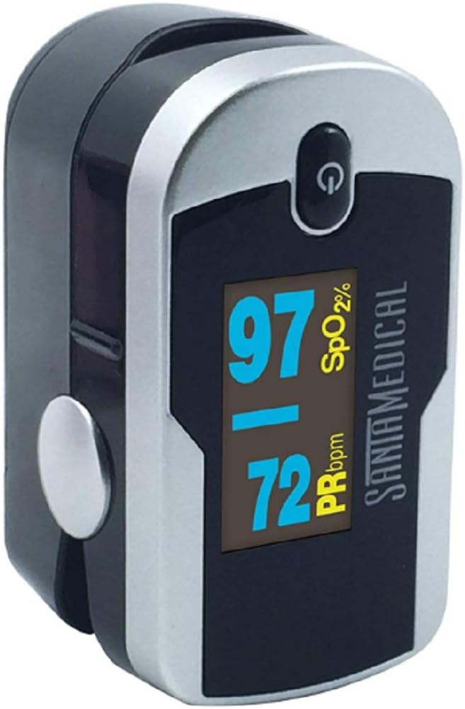 Fingertip Pulse Oximeter Blood Oxygen Saturation Monitor with Batteries and Lanyard U408