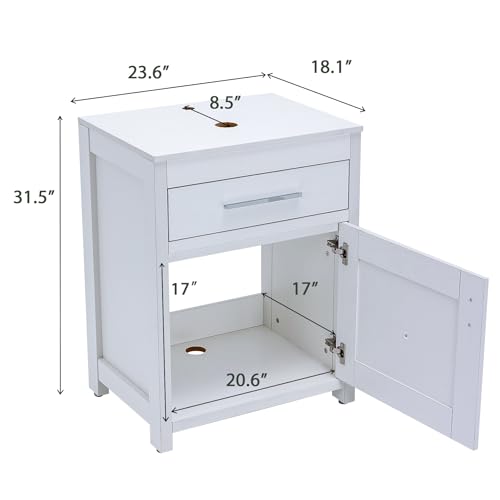24 Inch Bathroom Vanity Sink Combo with Chrome Faucet F466514