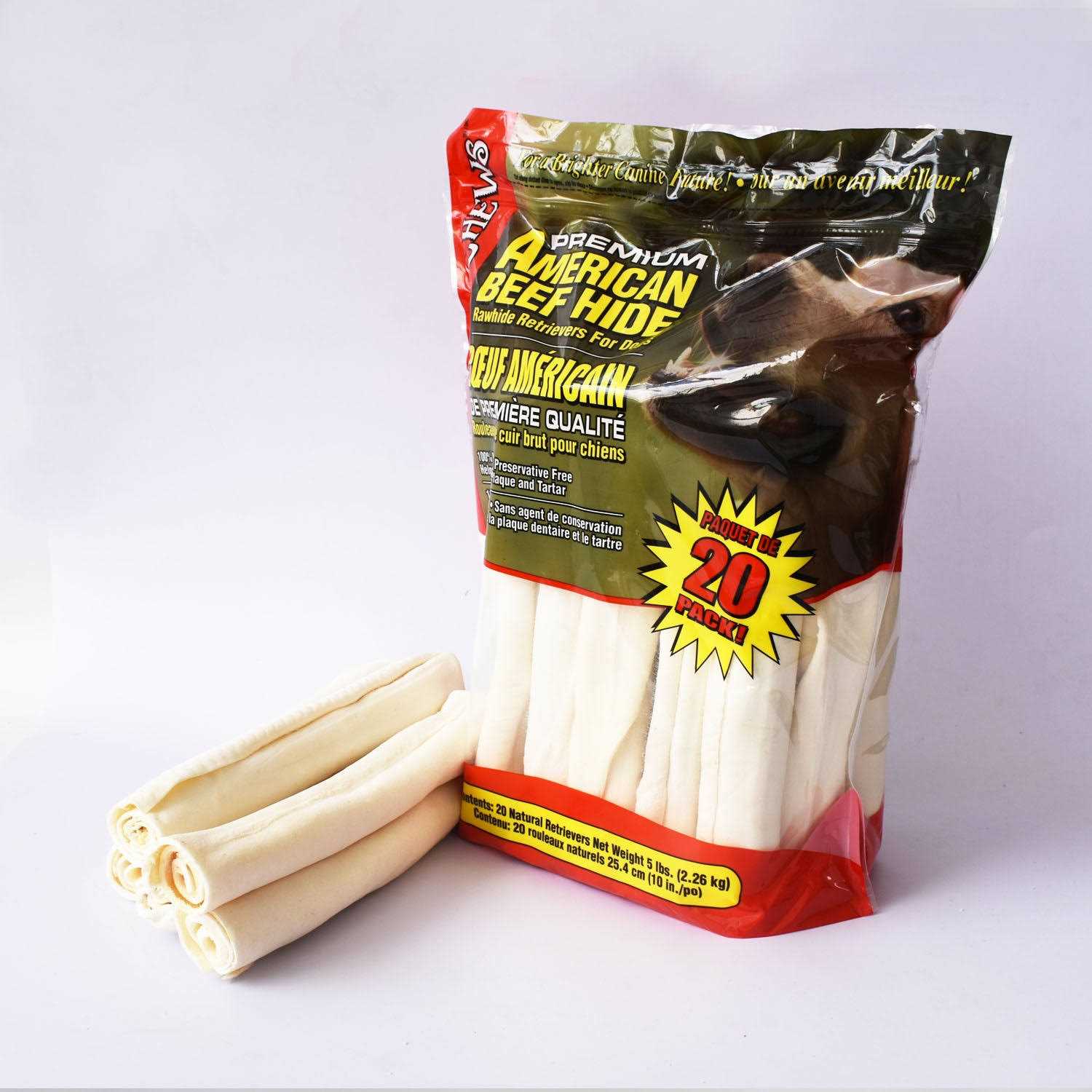 10-11 Dog Rawhide Retriever Rolls S62201