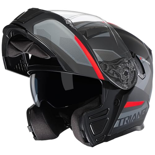 Modular Motorcycle Helmet Flip Up Full Face Dual Visor X738