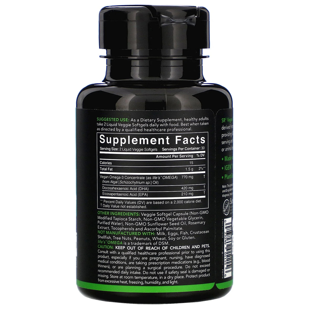Vegan Omega-3, 60 Veggie Softgels Y4503