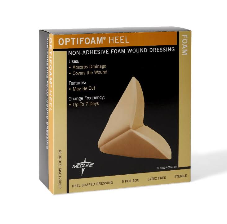 Heel Non-Adhesive Wound Dressing, Heel Shaped, 40/Case H9976