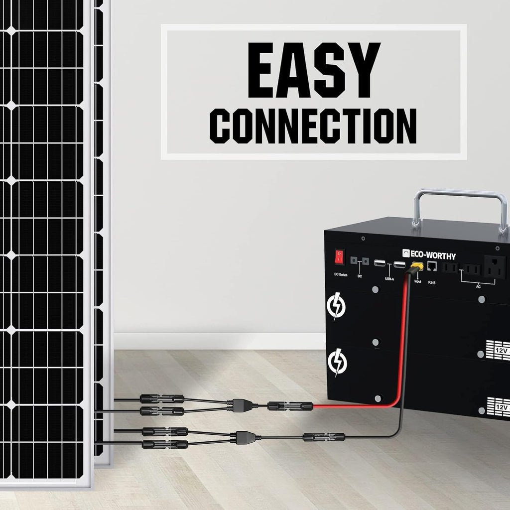 400W 1.6KWH Complete Solar Power System with 2 Solar Panels and Power Station W87373