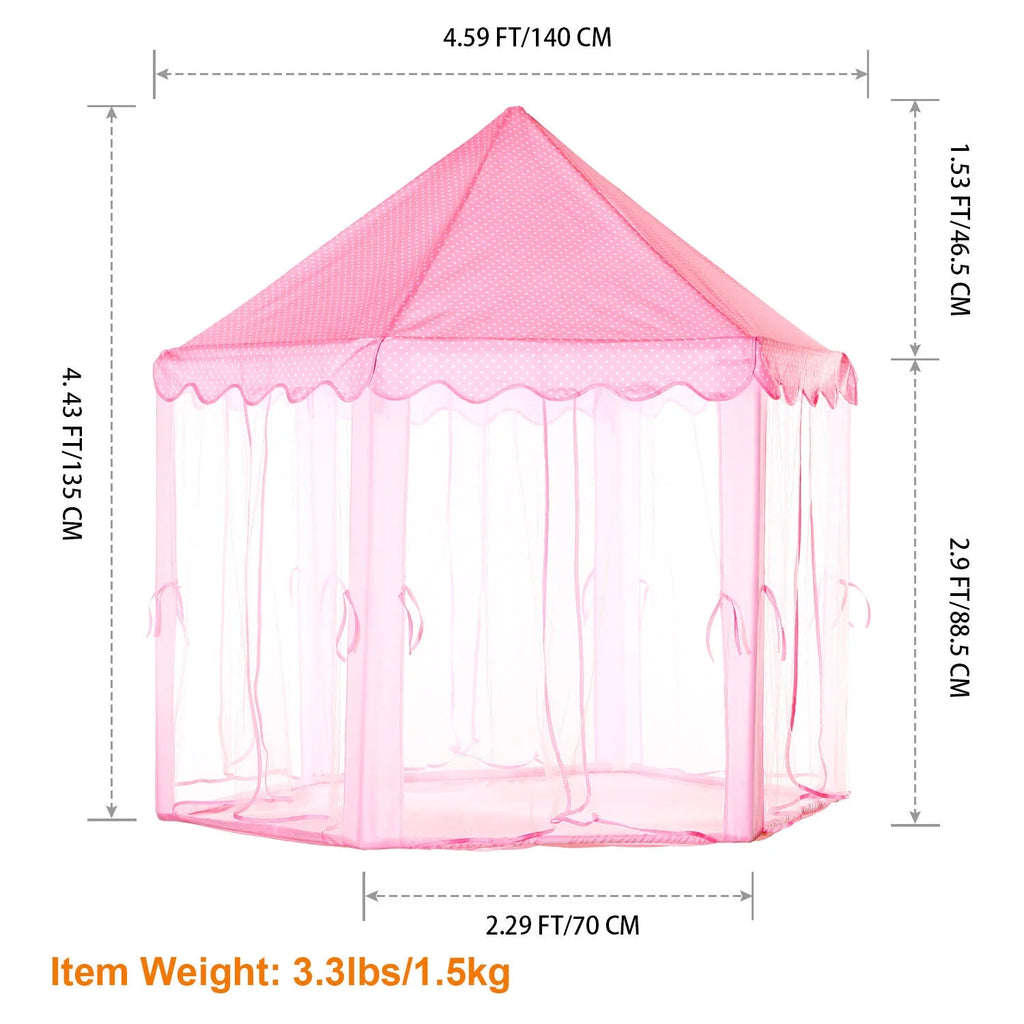 Pink Princess Castle Play Tent Playhouse Z4893