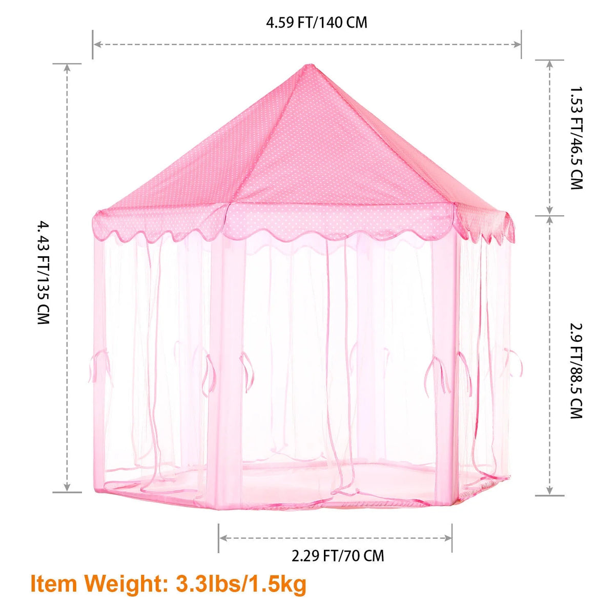 Pink Princess Castle Play Tent Playhouse Z4893