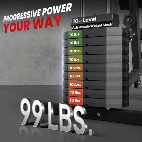 99Lbs Weight Stack Home Gym System A734