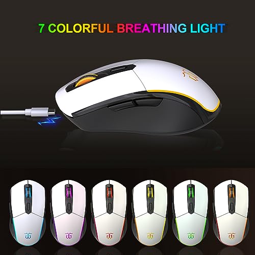 60% Wireless Gaming Keyboard and Mouse Combo, LED Backlit Rechargeable 2000mAh Battery, Small Membrane Keyboard C38306