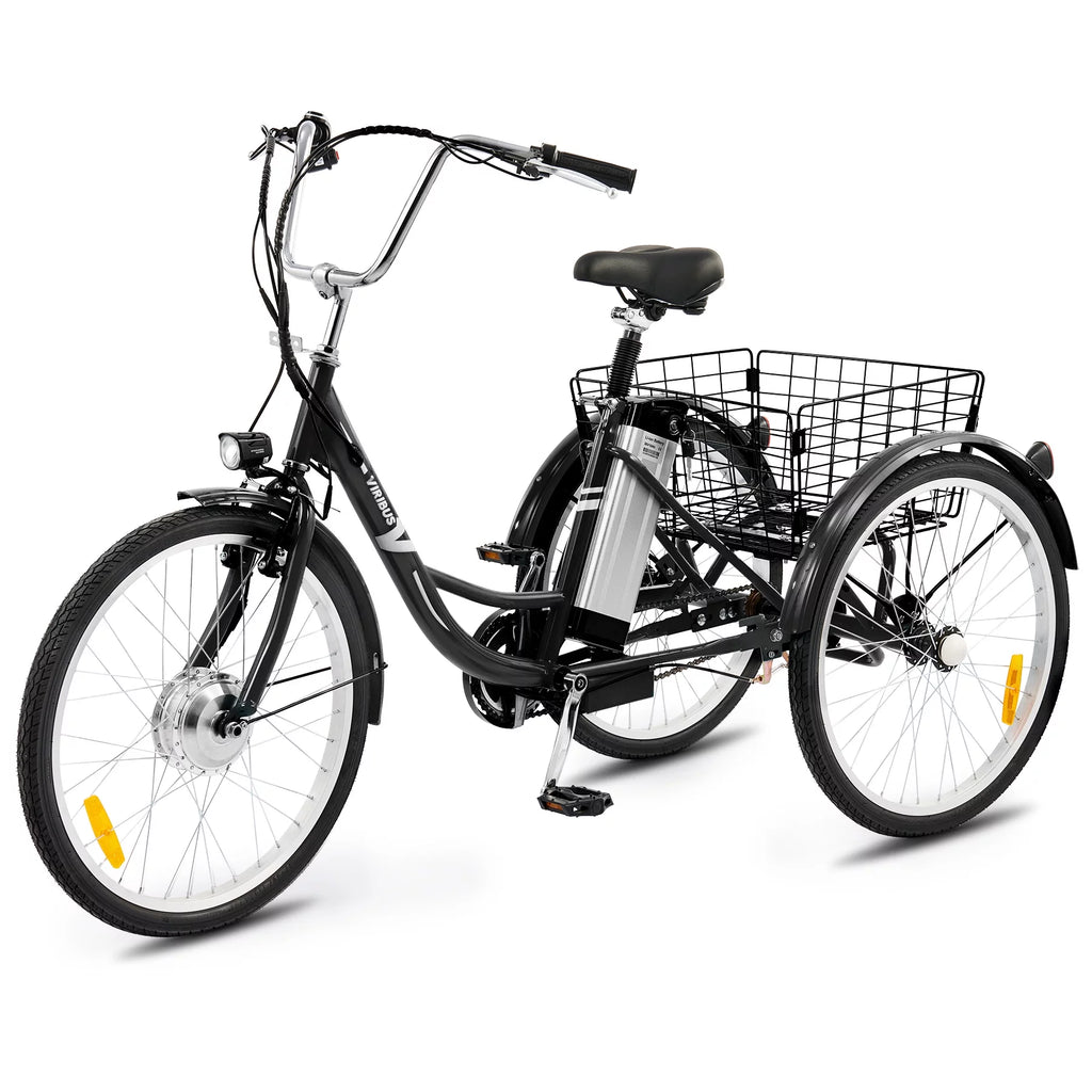 250W 26" 3 Wheel Electric Tricycle Black Y5162
