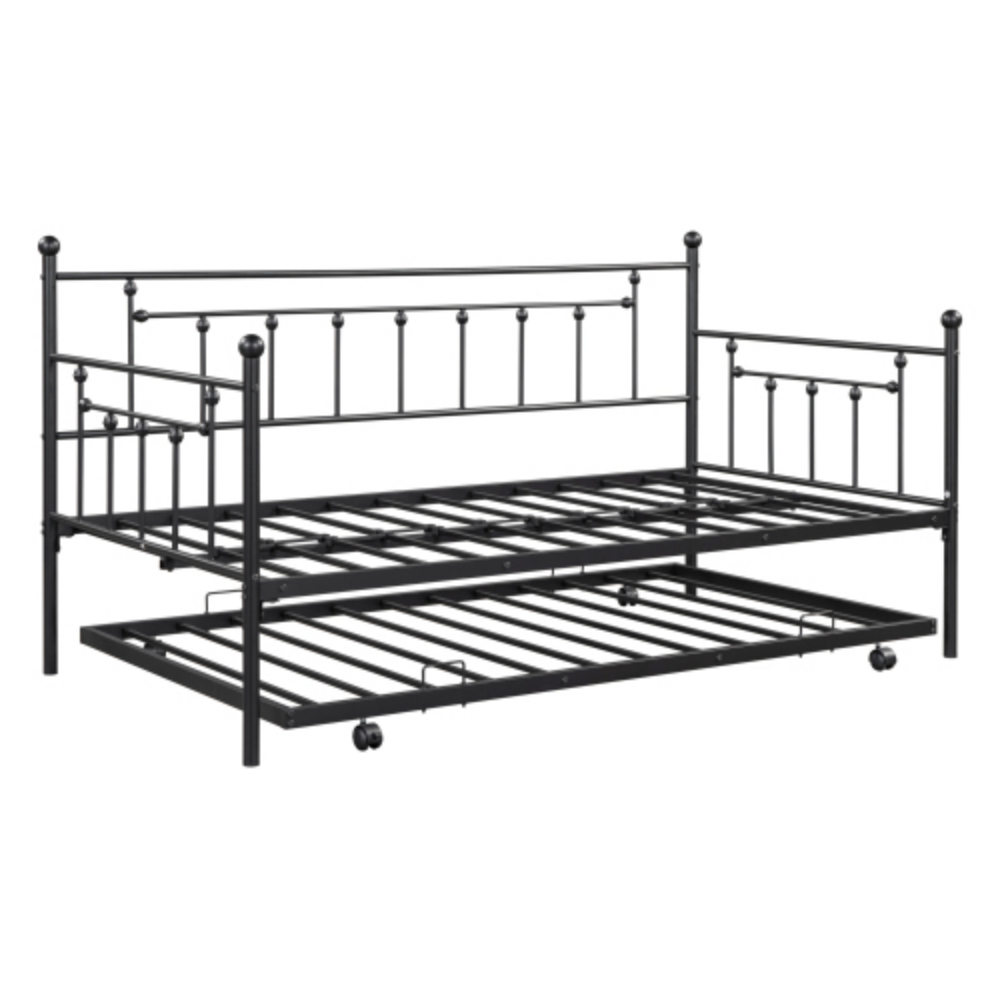 Black Metal Daybed with Trundle C3967