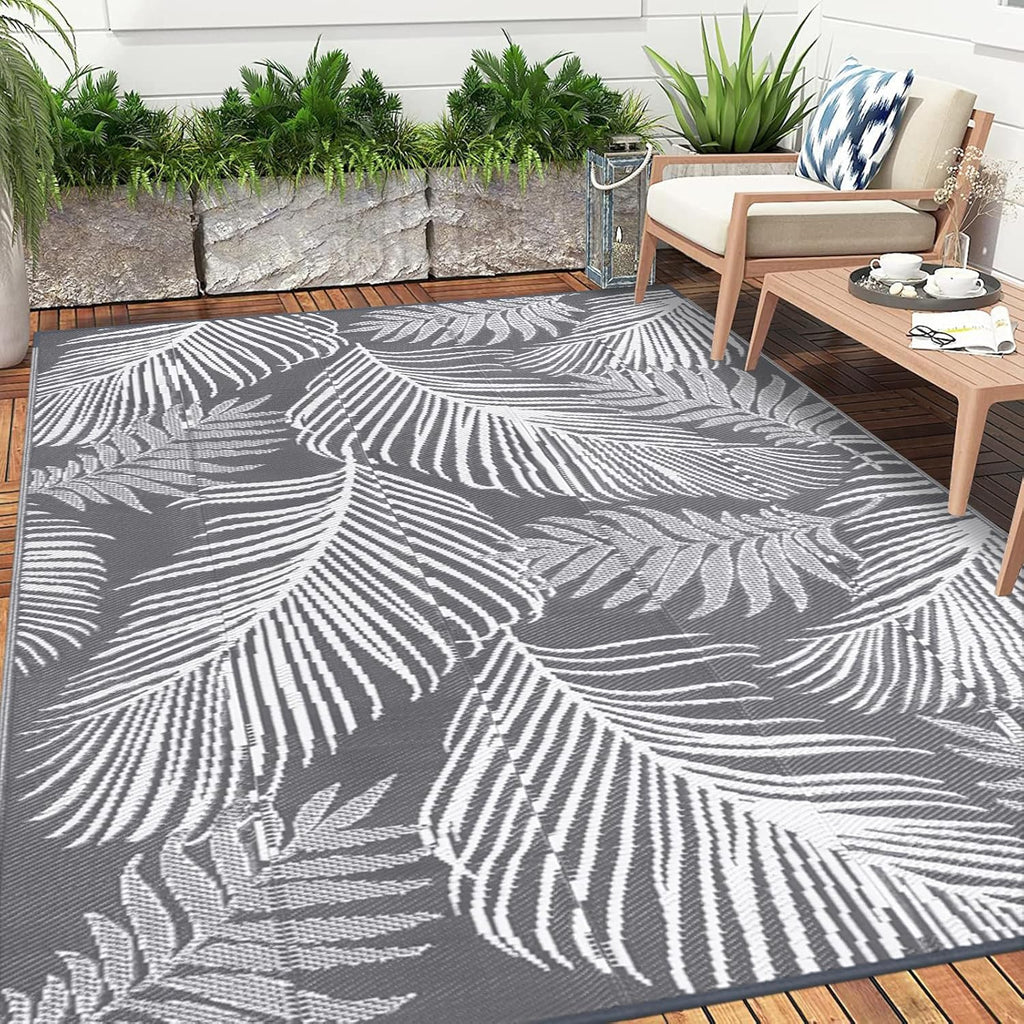 6'x9' Waterproof Reversible Outdoor Plastic Straw Rug K6691