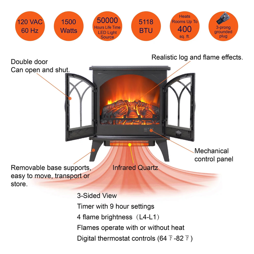 24 inch 3D Infrared Electric Stove with remote control P15991