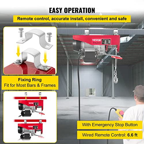 110V Electric Hoist With Wireless Remote Control H503697