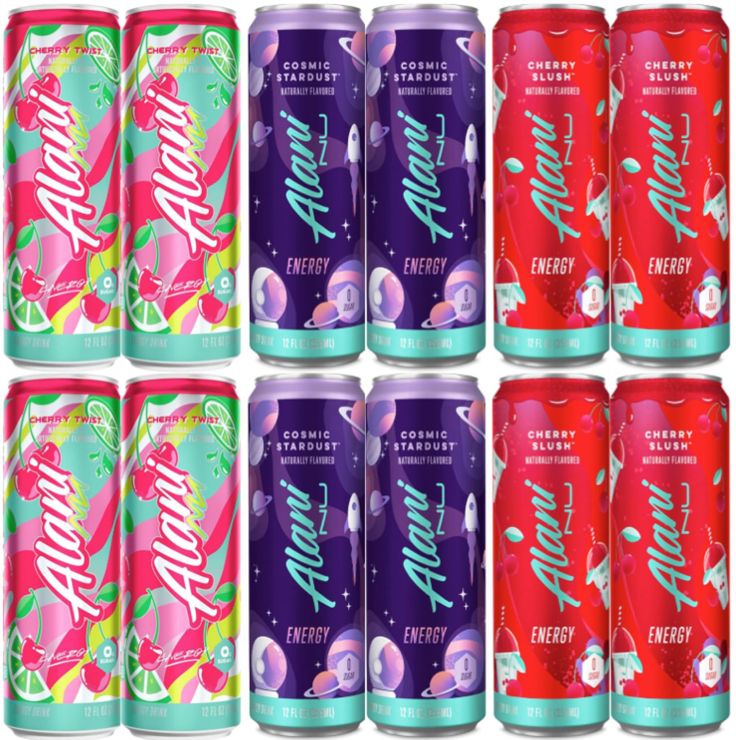 Sugar Free Energy Drinks 12 ounce Cans 3 Flavor Variety Pack 12 Cans P198912
