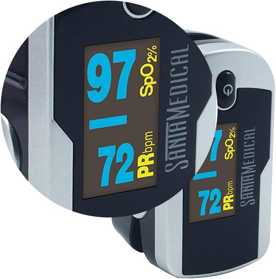 Fingertip Pulse Oximeter Blood Oxygen Saturation Monitor with Batteries and Lanyard U408