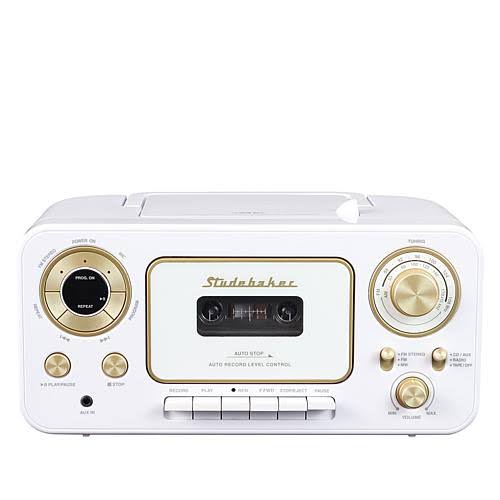 Portable Stereo CD Player with AM/FM Radio and Cassette Player Recorder Teal Silver W399694
