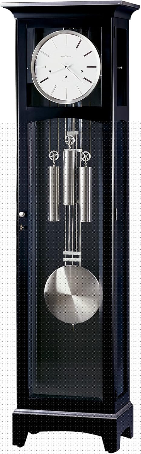 Black Satin Finish Floor Clock Z557626