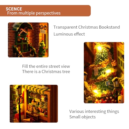 Miniature Dollhouse 3D Wooden Kit Bookshelf Decor L526