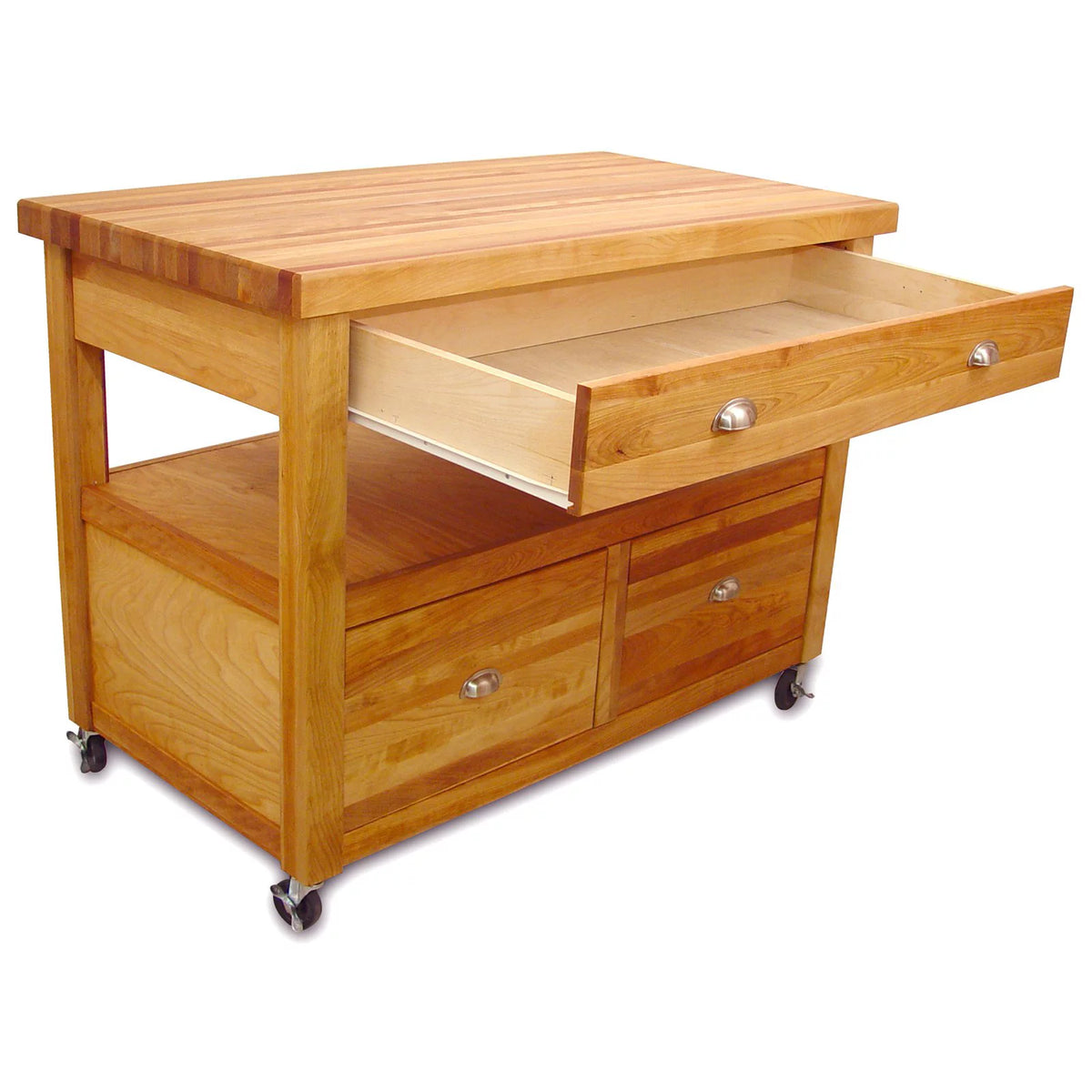 Natural Butcher Block Island Workcenter H556