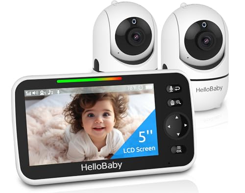 5'' Screen Video Baby Monitor with 30-Hour Battery and Night Vision L166304