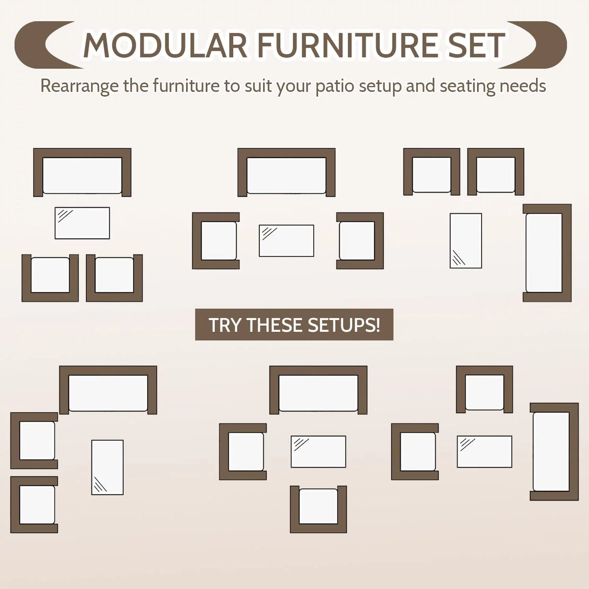 4 Piece Outdoor Rattan Wicker Sofa Set T7580