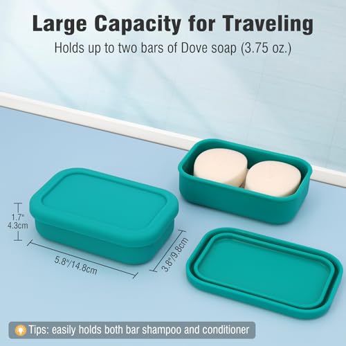 Off-White Silicone Travel Soap Case with Draining Layer F5828