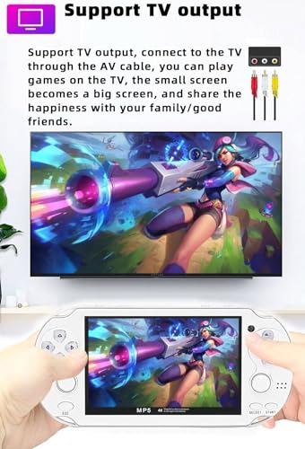 Handheld Game Console 4.3 inch Double Joystick 8GB 2200 Retro Game Portable Black H7363