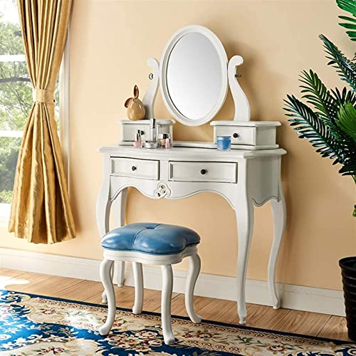 Upholstered Solid Wood Vanity Stool M2976