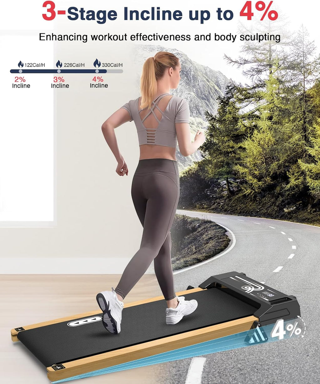 Wood Walking Pad with Incline Under Desk Treadmill S608539