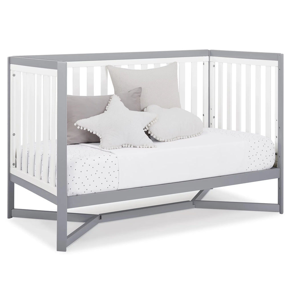 White/Gray 4-in-1 Convertible Crib K41766