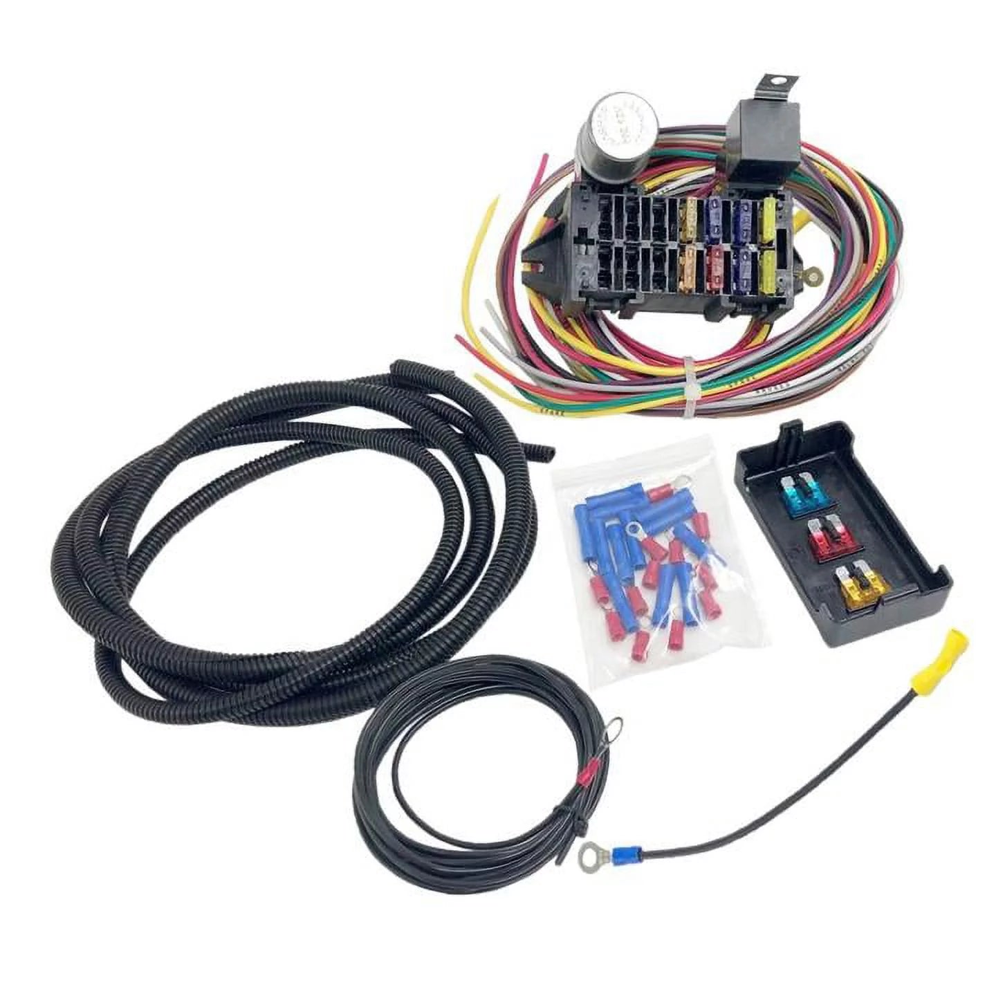 10 Circuit 8 Fuses Basic Wire Harness Fuse Box 12V C116826