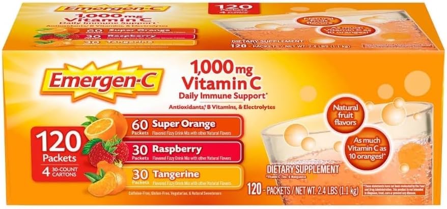 1,000 mg Vitamin C Dietary Supplement 120 Packets T325896