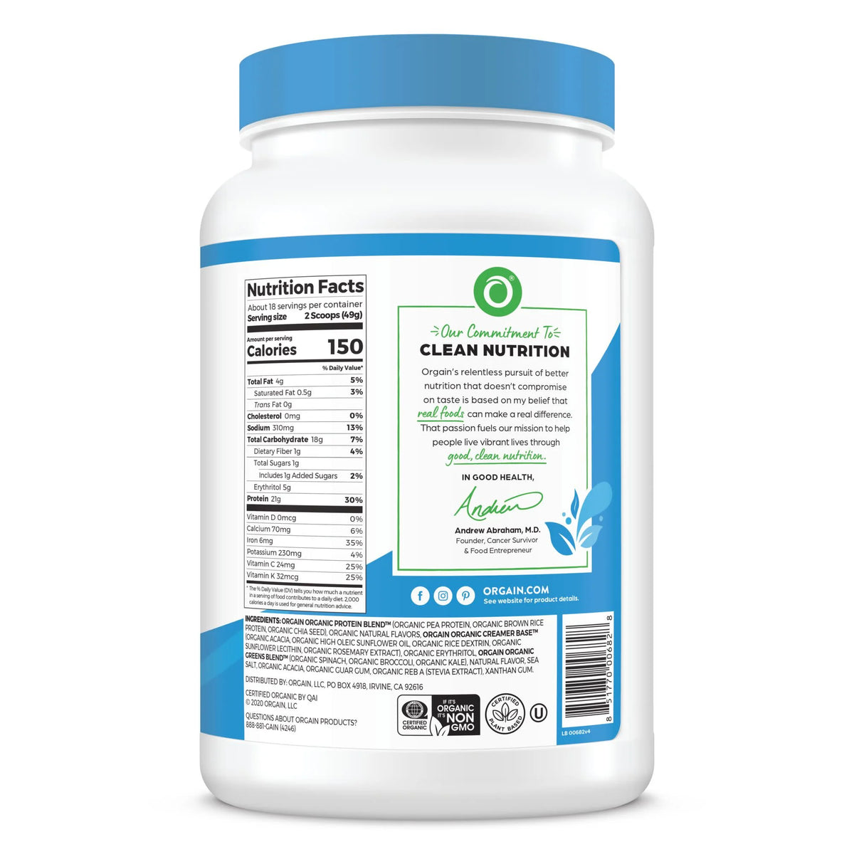 Vanilla 21g Protein & Greens Powder J821