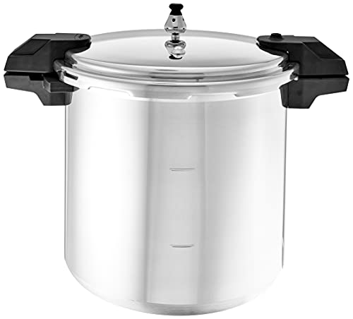 Polished Aluminum 22-Quart Pressure Cooker T3073