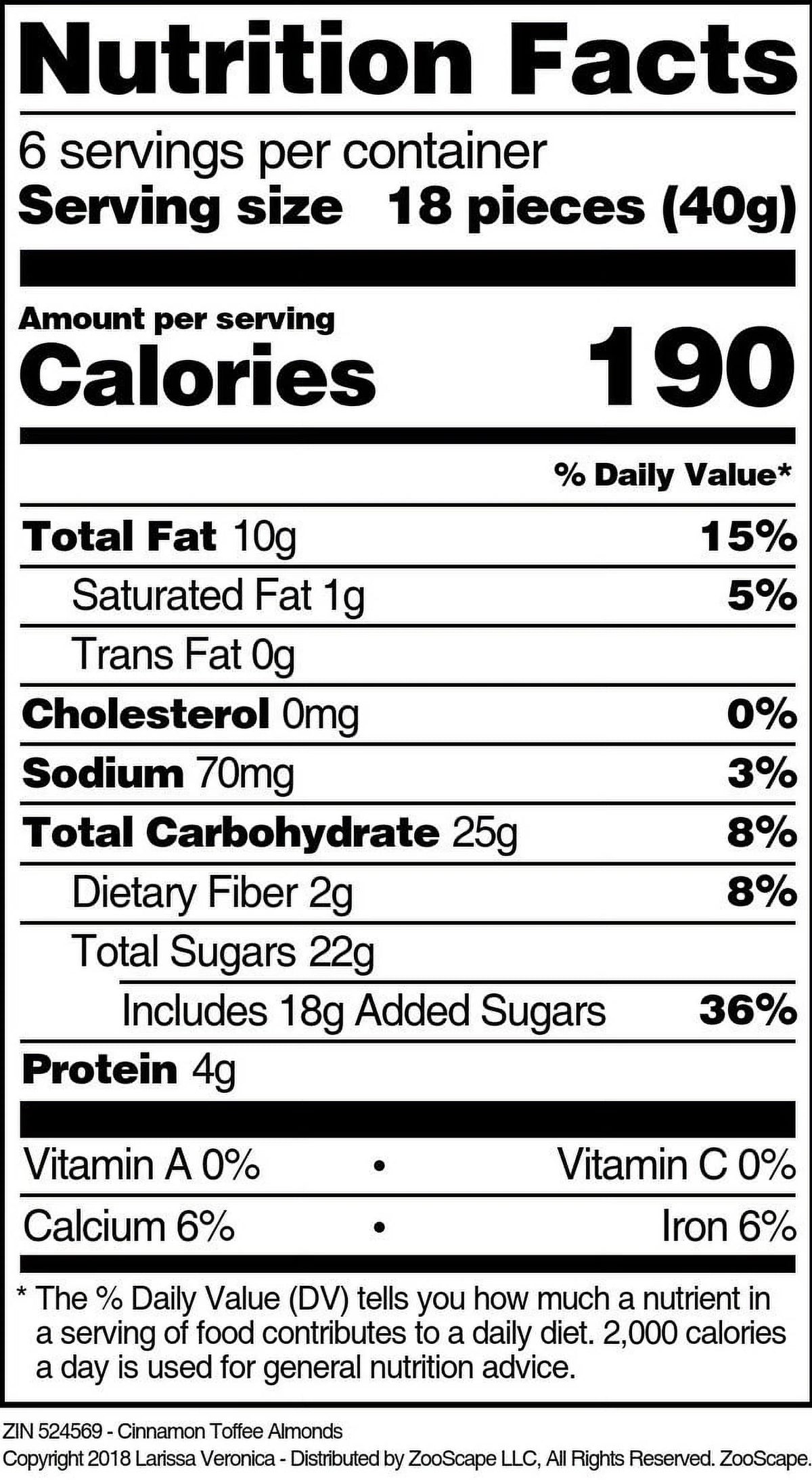Cinnamon Toffee Almonds, 8 oz, 3-Pack A32845
