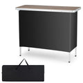 Brown Portable Bar Table with Carrying Bag X646