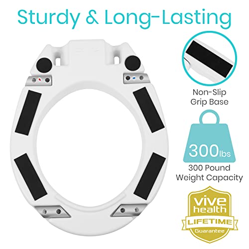 White Raised Toilet Seat with Handles R993594