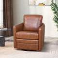Faux Leather Swivel Accent Chair with Arms J60291