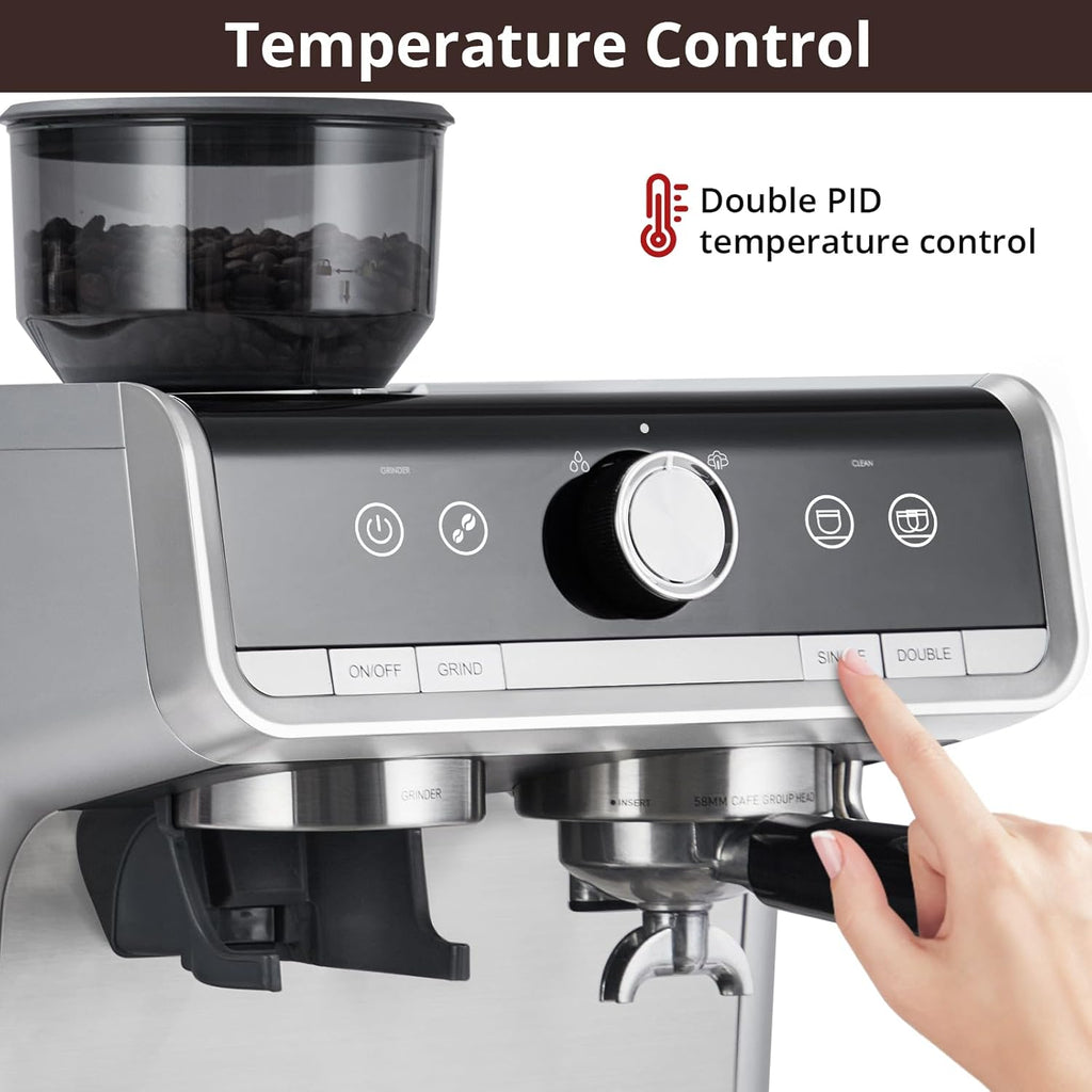 Stainless Steel Espresso Maker 20 Bar Pressure 2.8L Water Tank W334199