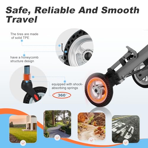 Ultra Light Transport Wheelchair with 8IN Honeycomb Tires T3660